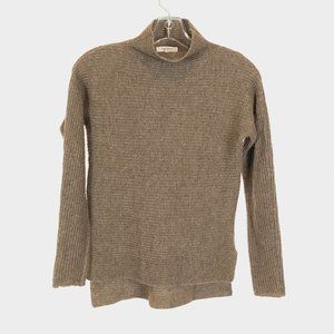 Womens Size XS Bartolini Made in Italy Brown Mock Neck Knit Sweater
